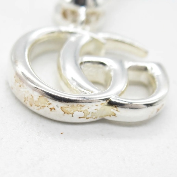 Gucci MOTHER OF PEARL NECKLACE NECKLACE 925 SILVER STAINLESS STEEL w/box - Picture 7 of 7